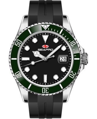 Men's Quartz Nexus Black Rubber Watch, 40mm-49mm