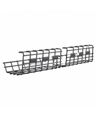 2 Pack Under Desk Cable Management Tray Large Metal Cord Organizer