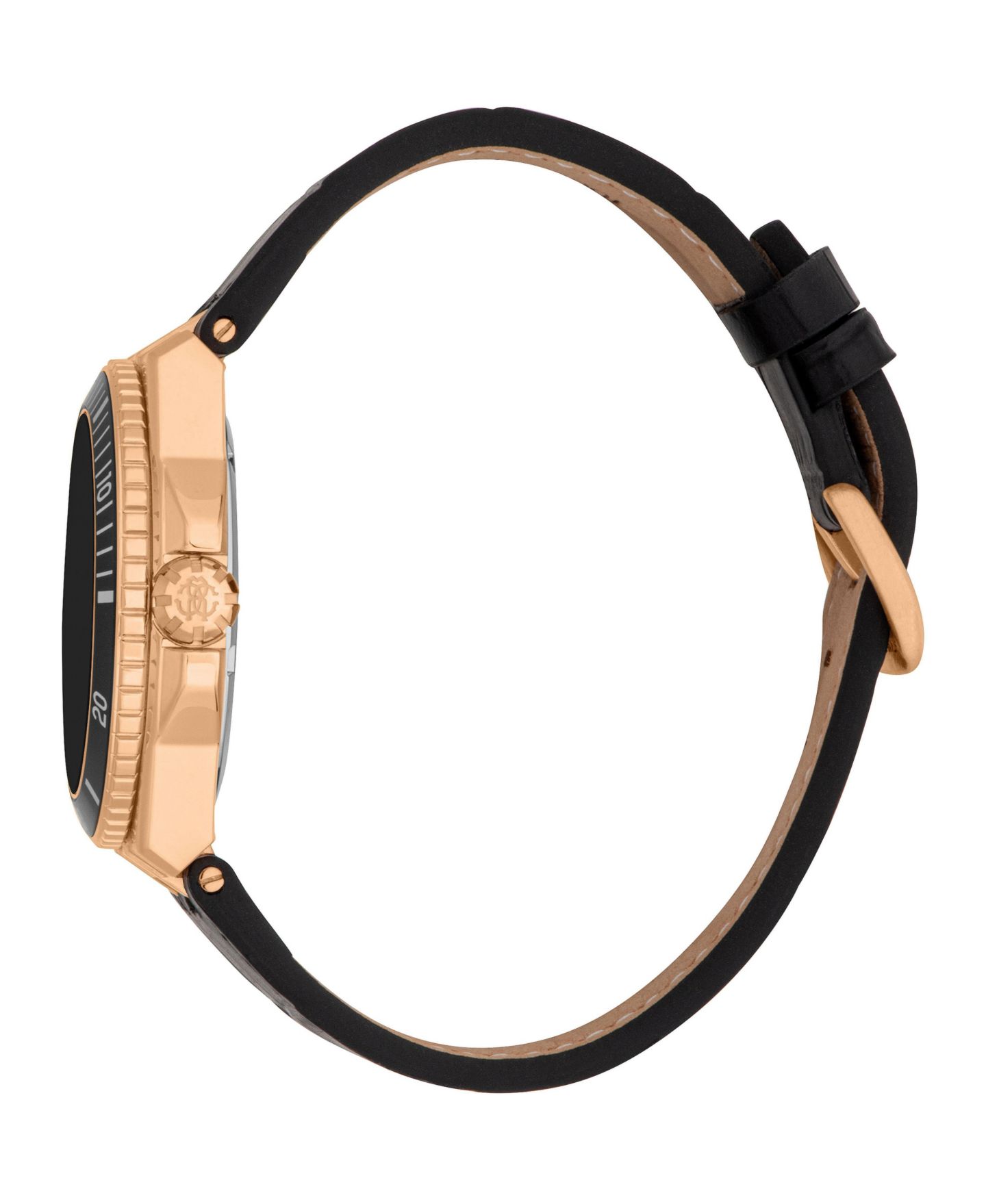 Мужские часы Roberto Cavalli Quartz Leather Strap Watch, цвет: Розовый — фото 3