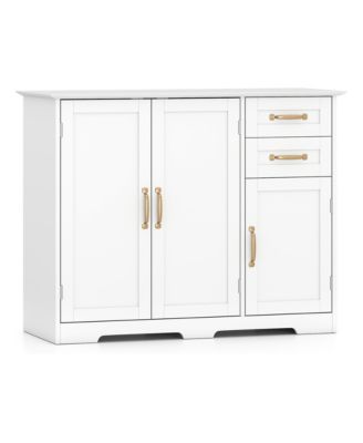 Modern Sideboard Cabinet with Drawers and Adjustable Shelf for Living Room Cabinet