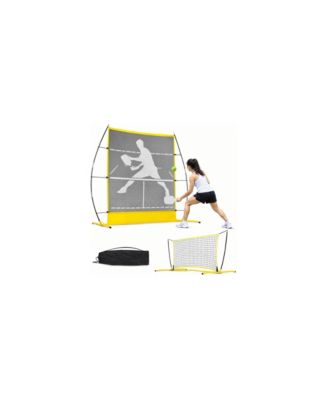 2 in 1 Pickleball Practice Rebounder Net Portable Training Equipment