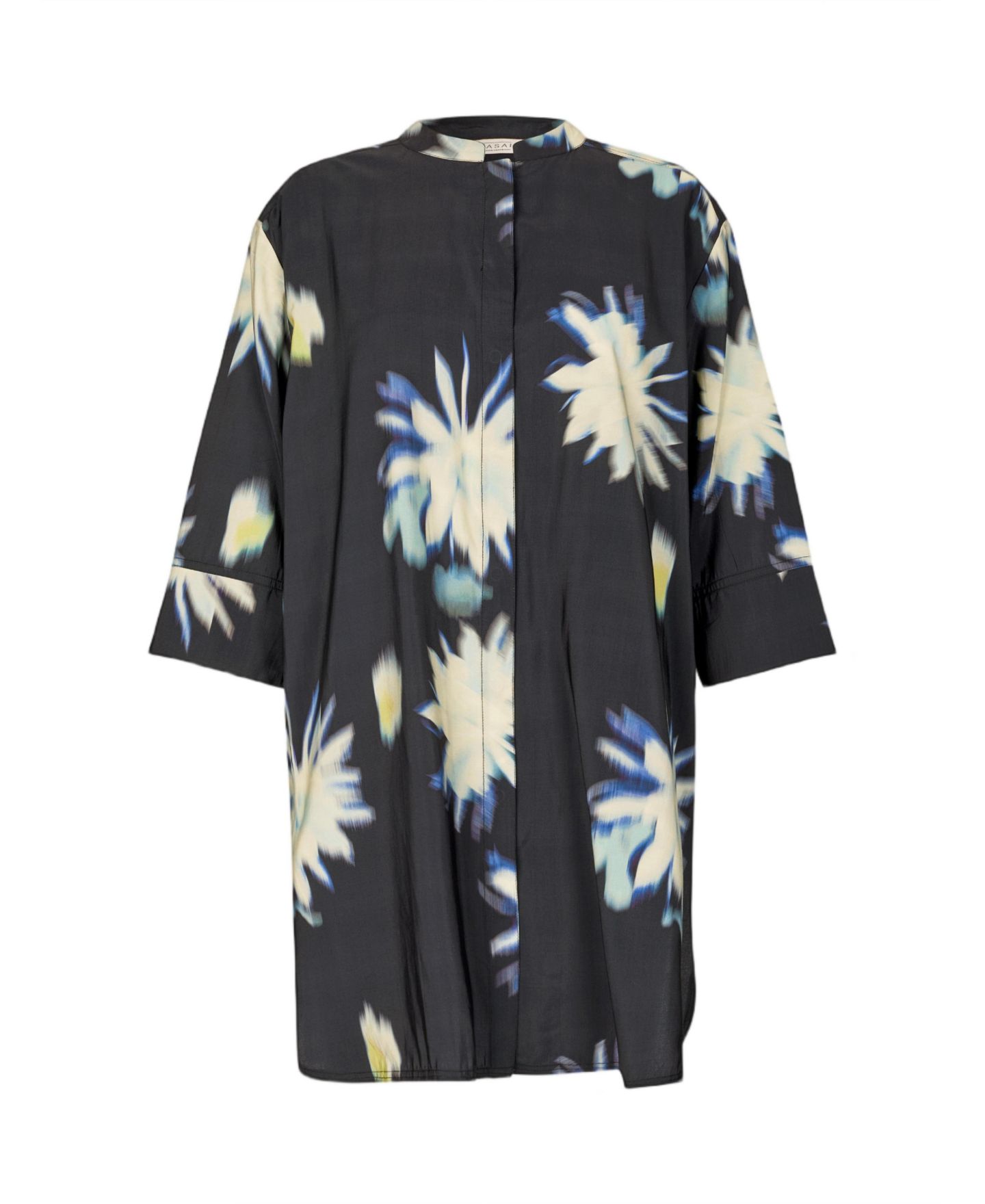 Женская рубашка Masai Copenhagen Geam Floral 3/4-Sleeve Loose-Fit, цвет: Приглушённый лаймовый — фото 3