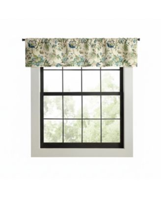 100percentage  Polyester Brissac Rod Pocket Tailored Colrful Jacobean Pattern Window Valance