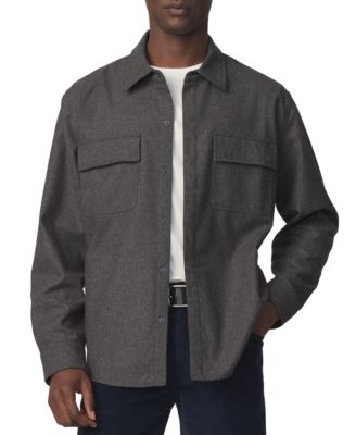 Men's Long-Sleeve Regular-Fit Wool-Blend Overshirt