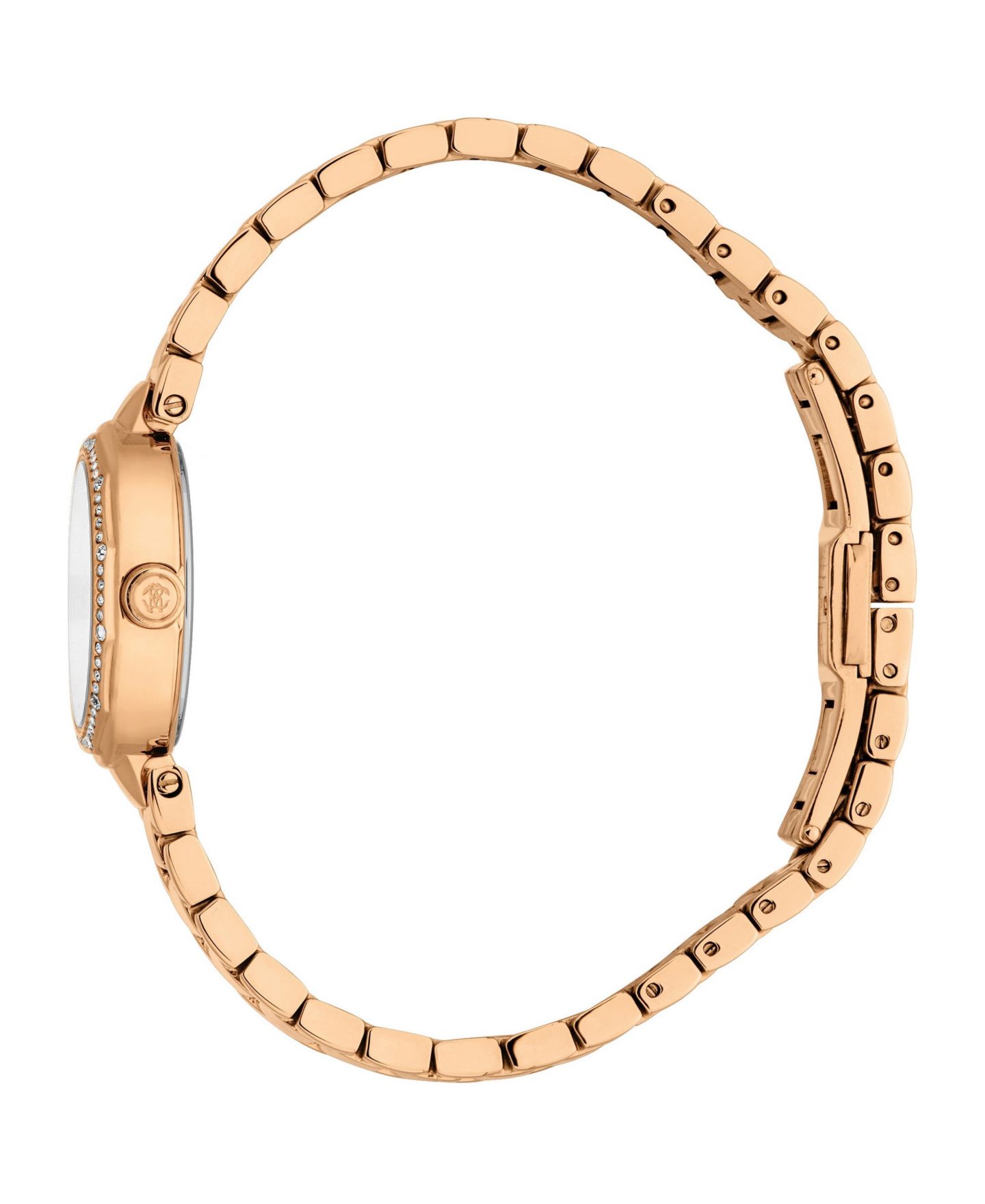 Женские часы Roberto Cavalli Quartz Rose Gold Stainless Steel Bracelet Watch, 26 mm, цвет: Розовый — фото 3