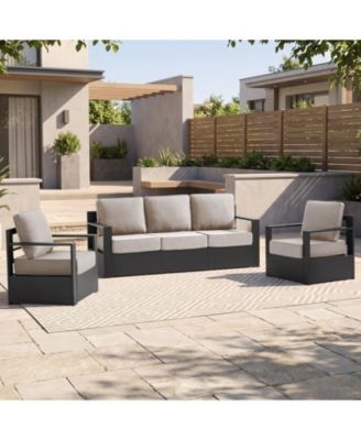 Zebrok 5-Seat Aluminum Patio Furniture Sets with Oversized Seating, Outdoor Furniture Set for All Weather, Outdoor Conversation Sets