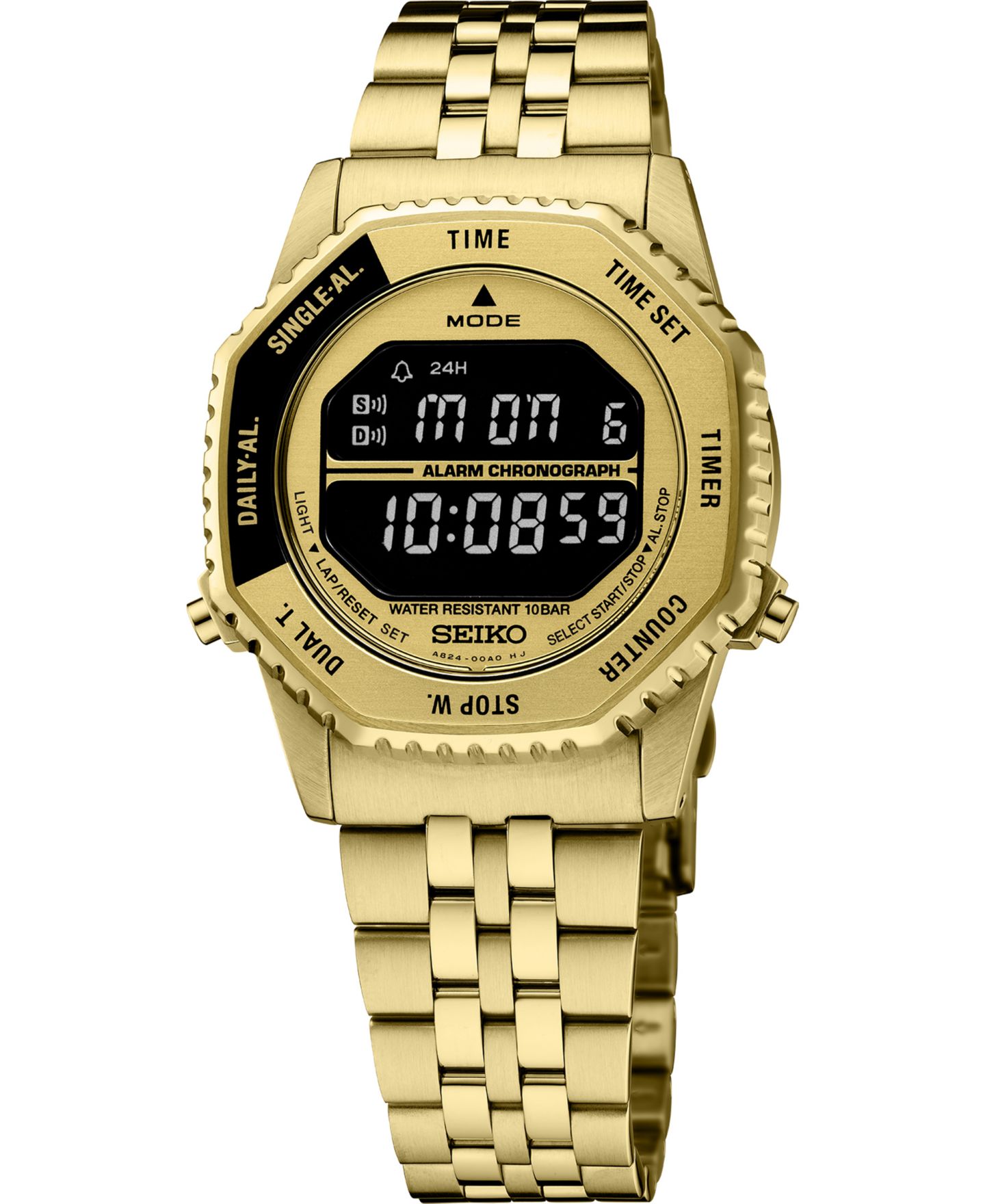 Мужские часы Seiko Essentials Gold-Tone Stainless Steel Bracelet Watch 37mm — фото 1