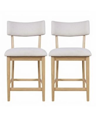 Beck Contemporary Upholstered Split Back Counter Stool (Set of 2)
