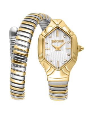 Women's Quartz Signature Snake Water-Resistant Two-Tone Stainless Steel Bracelet Watch, 22.5 mm