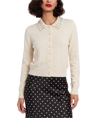 Women's Wool-Cashmere Jewel-Neck Cardigan