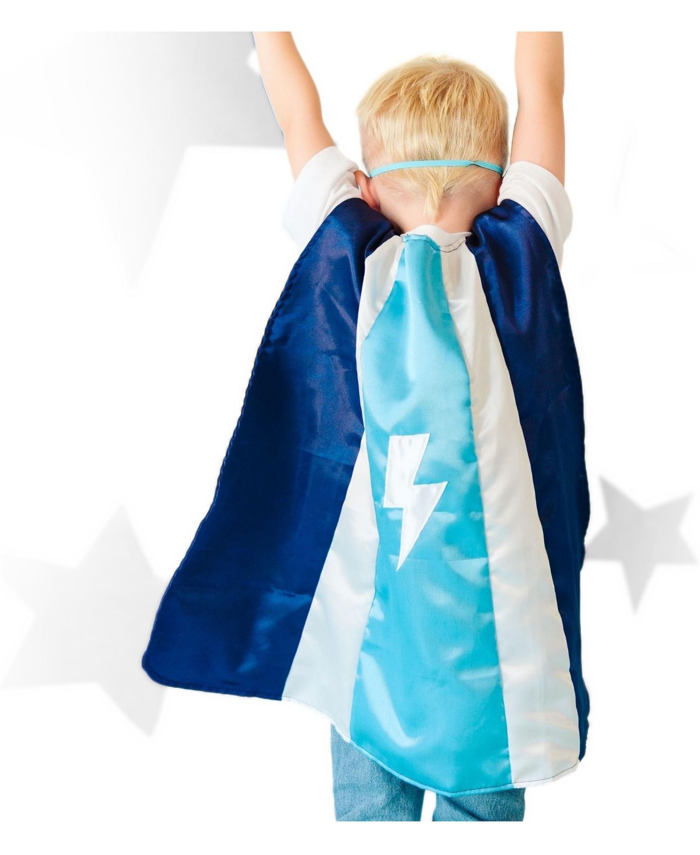 Комплекты Sweet Wink Lightning Strike Superhero Cape and Mask, 2-Piece Set для мальчиков, цвет: Синий — фото 4
