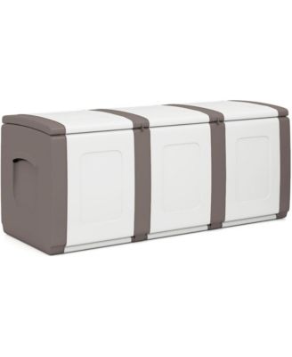 80 Gallon Patio Container with Lockable Lid for Packages and Garden