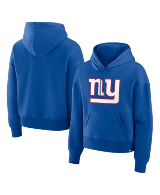 Women's Royal New York Giants Relaxed High Hip Essential Legacy Hoodie