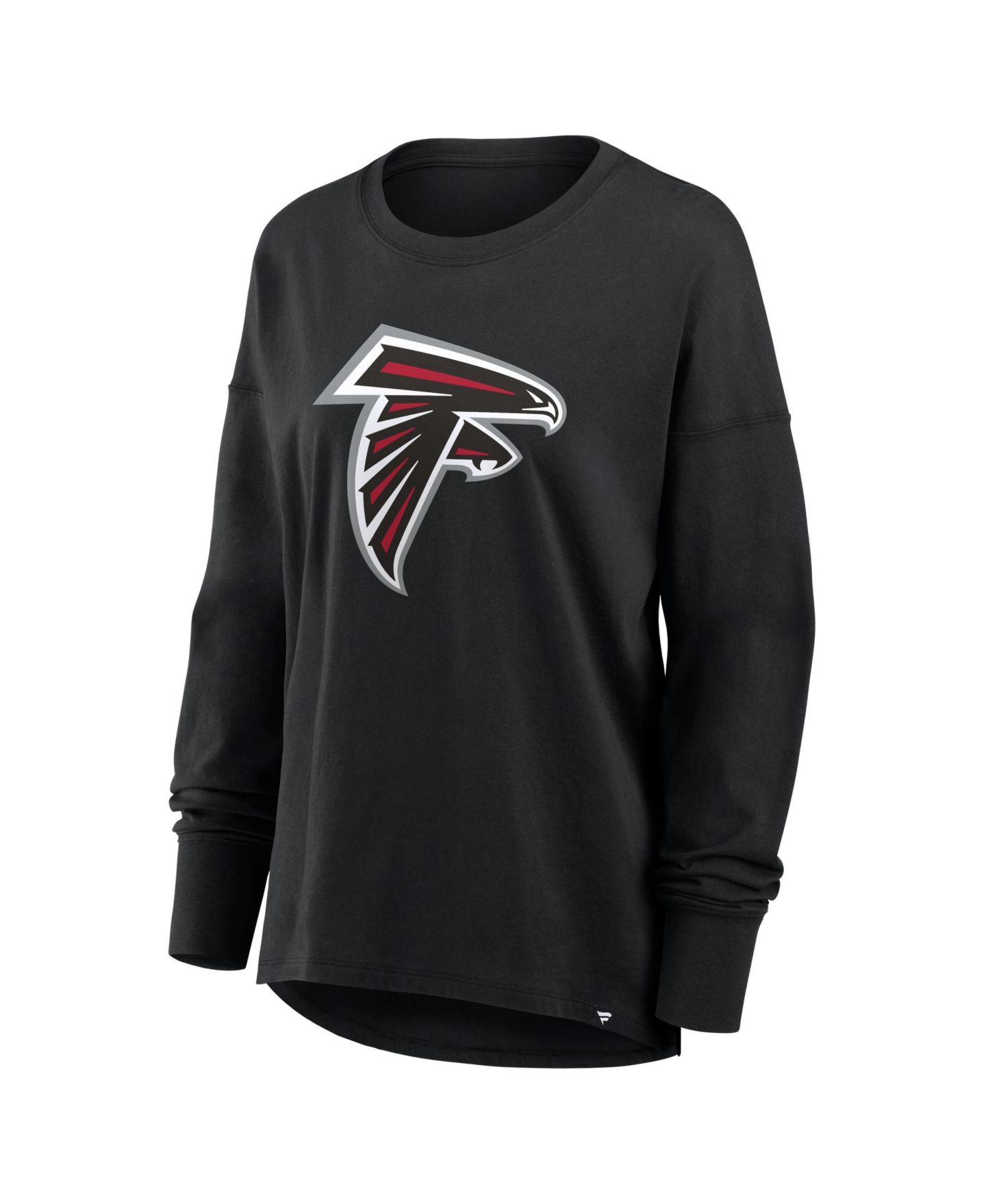 Женская футболка Fanatics Black Atlanta Falcons Relaxed Hip Essential Long-Sleeve — фото 2