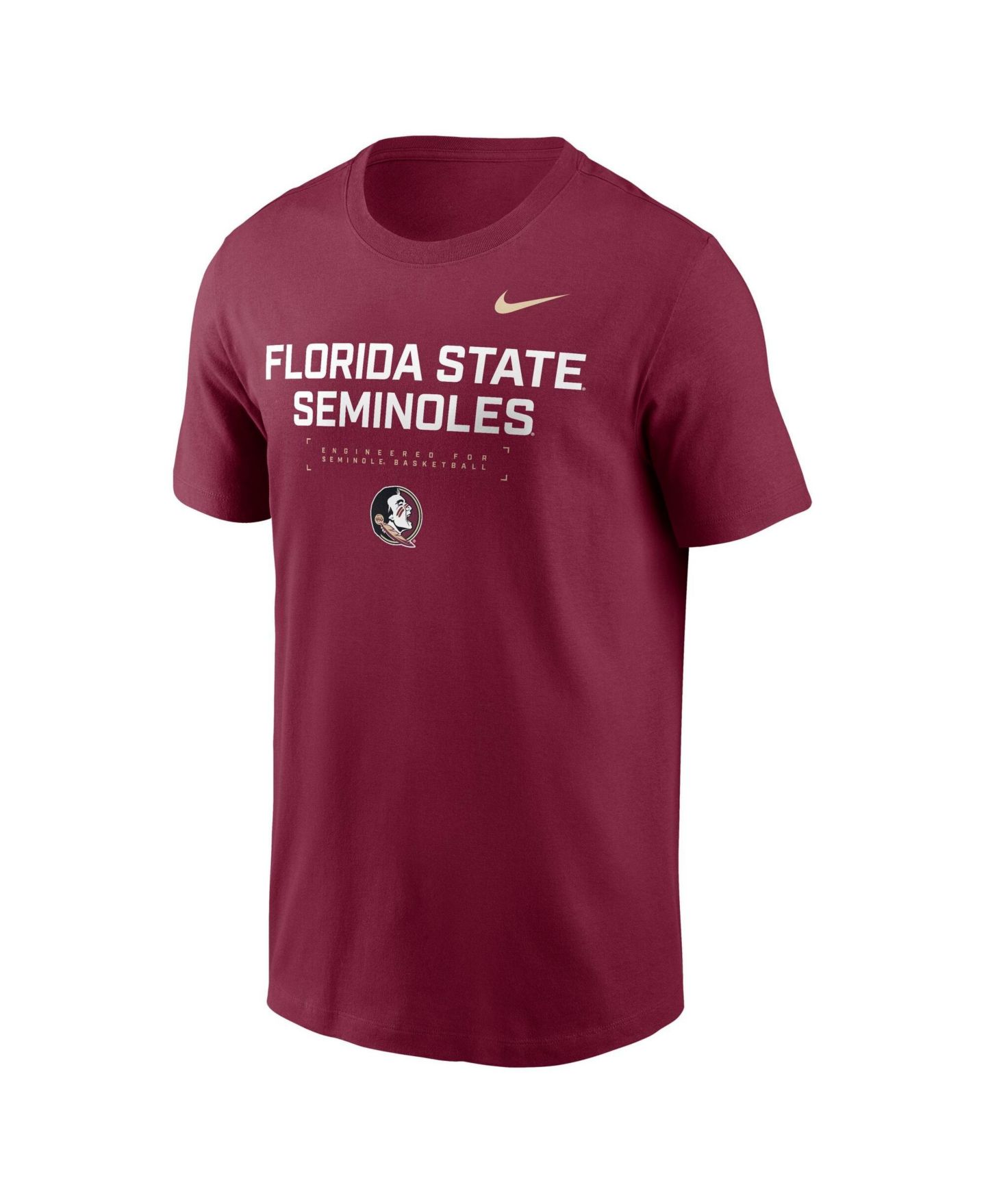 Мужская футболка Nike Garnet Florida State Seminoles 2025 Courtside Basketball Performance — фото 2