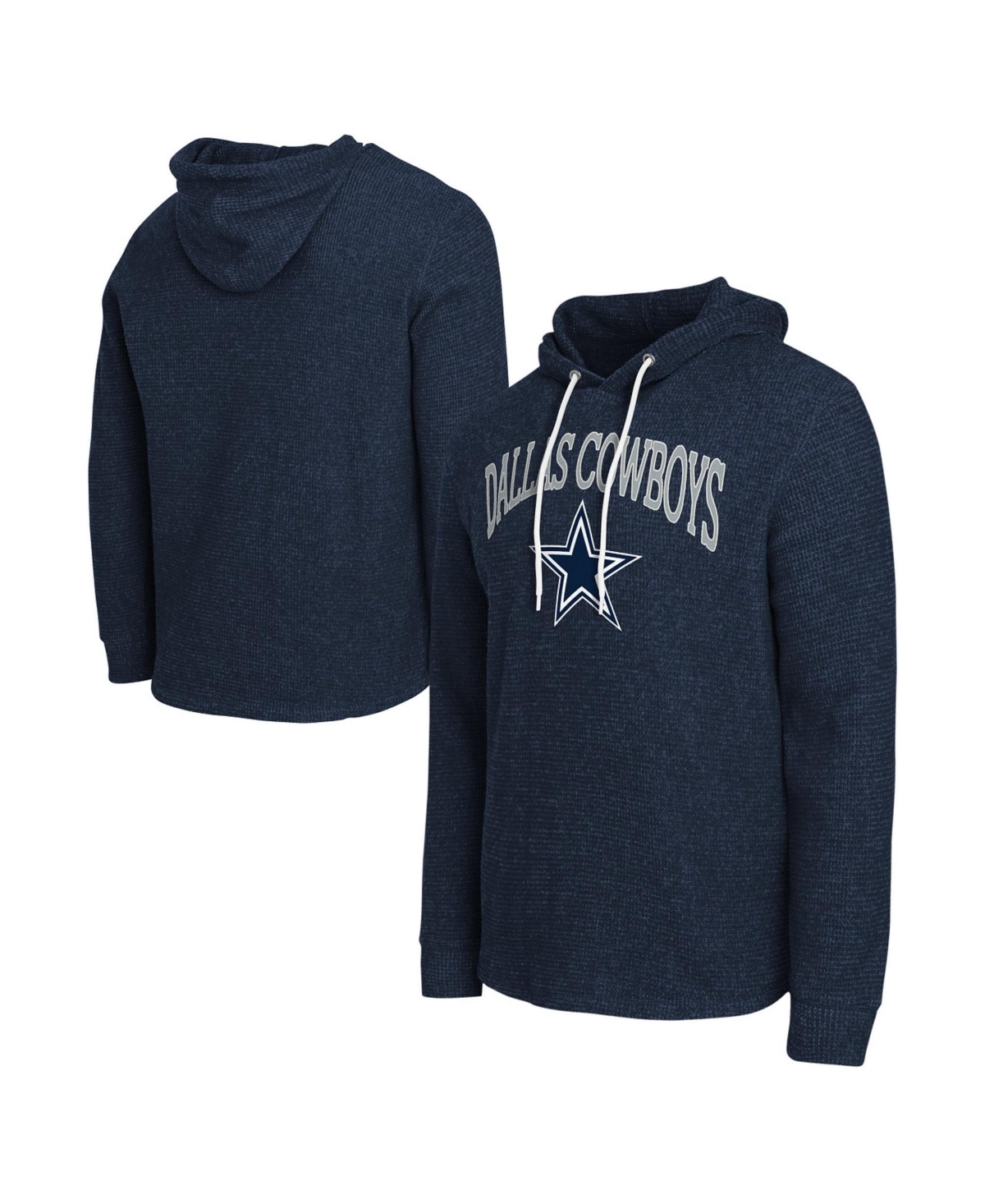 Darius Rucker Collection By Fanatics Men's Navy Dallas Cowboys Waffle-Knit Hooded Tri-Blend Long-Sleeve Sweatshirt - Navy