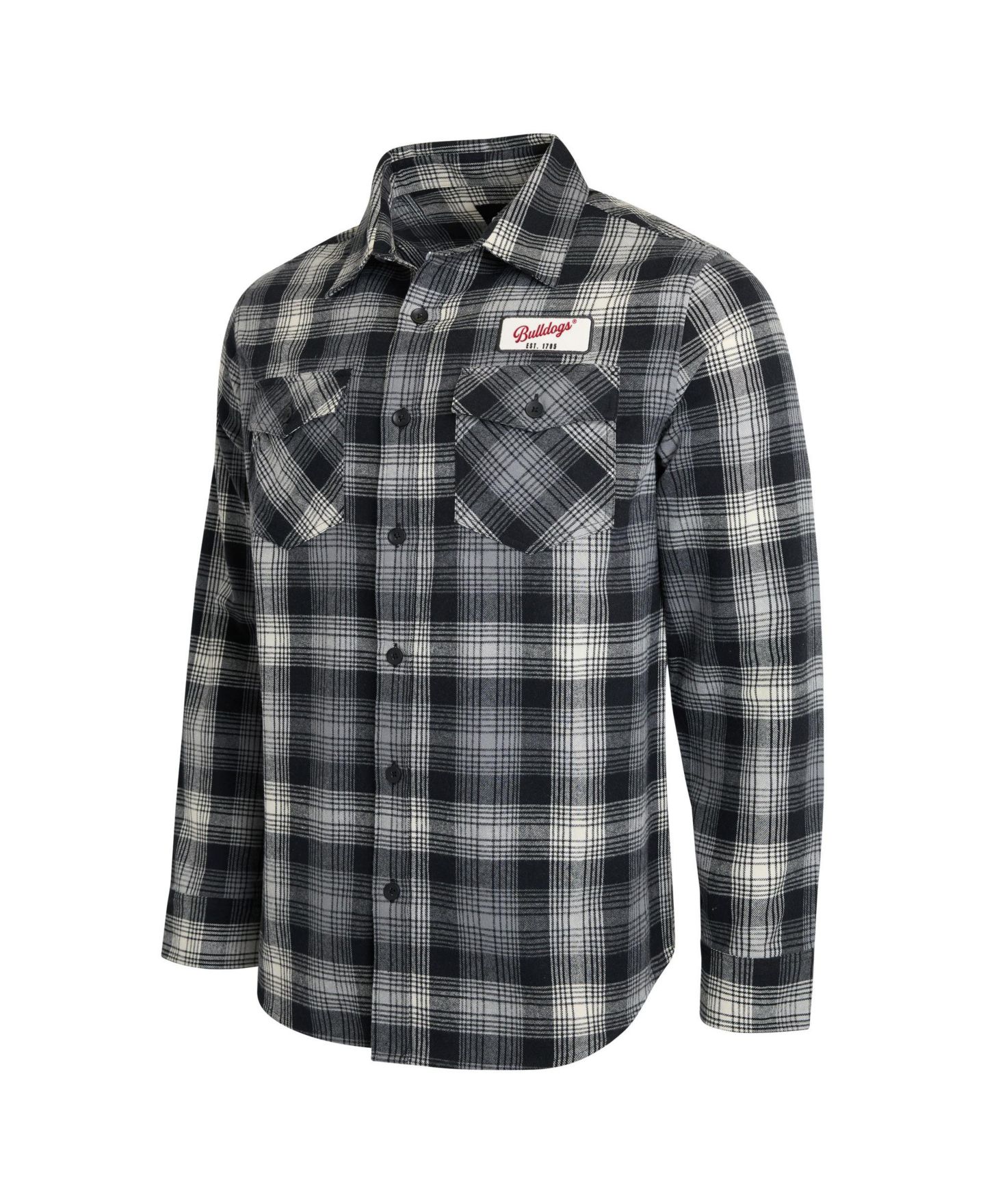Мужская рубашка Darius Rucker Collection By Fanatics Black Georgia Bulldogs Plaid Long-Sleeve Button-Up — фото 4
