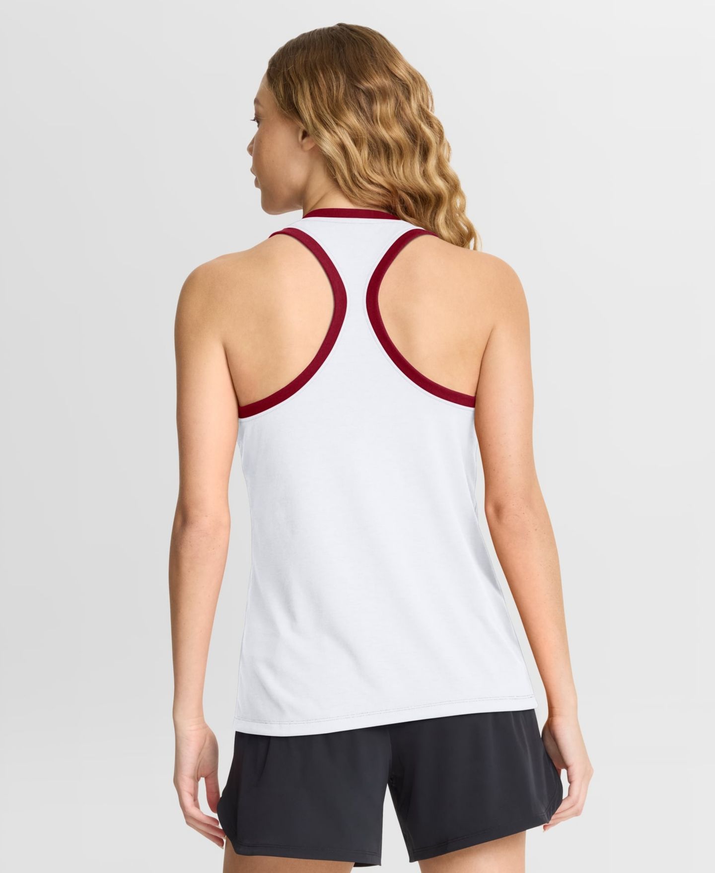 Женский топ Jordan White Oklahoma Sooners Uni Name Tri-Blend Dri-FIT Racerback — фото 2