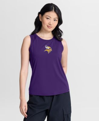 Women's Purple Minnesota Vikings Draped Mesh&nbsp;Back Performance&iquest; Tank Top