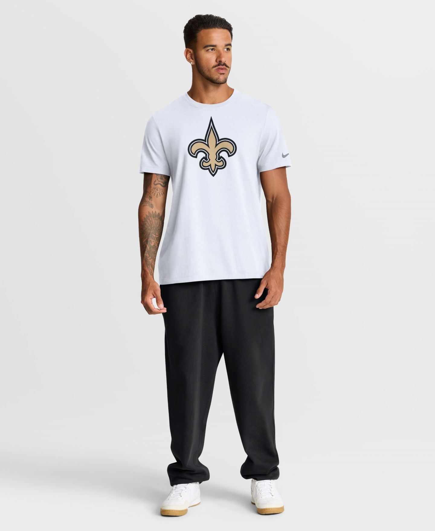 Мужская футболка Nike White New Orleans Saints Essential Logo — фото 3