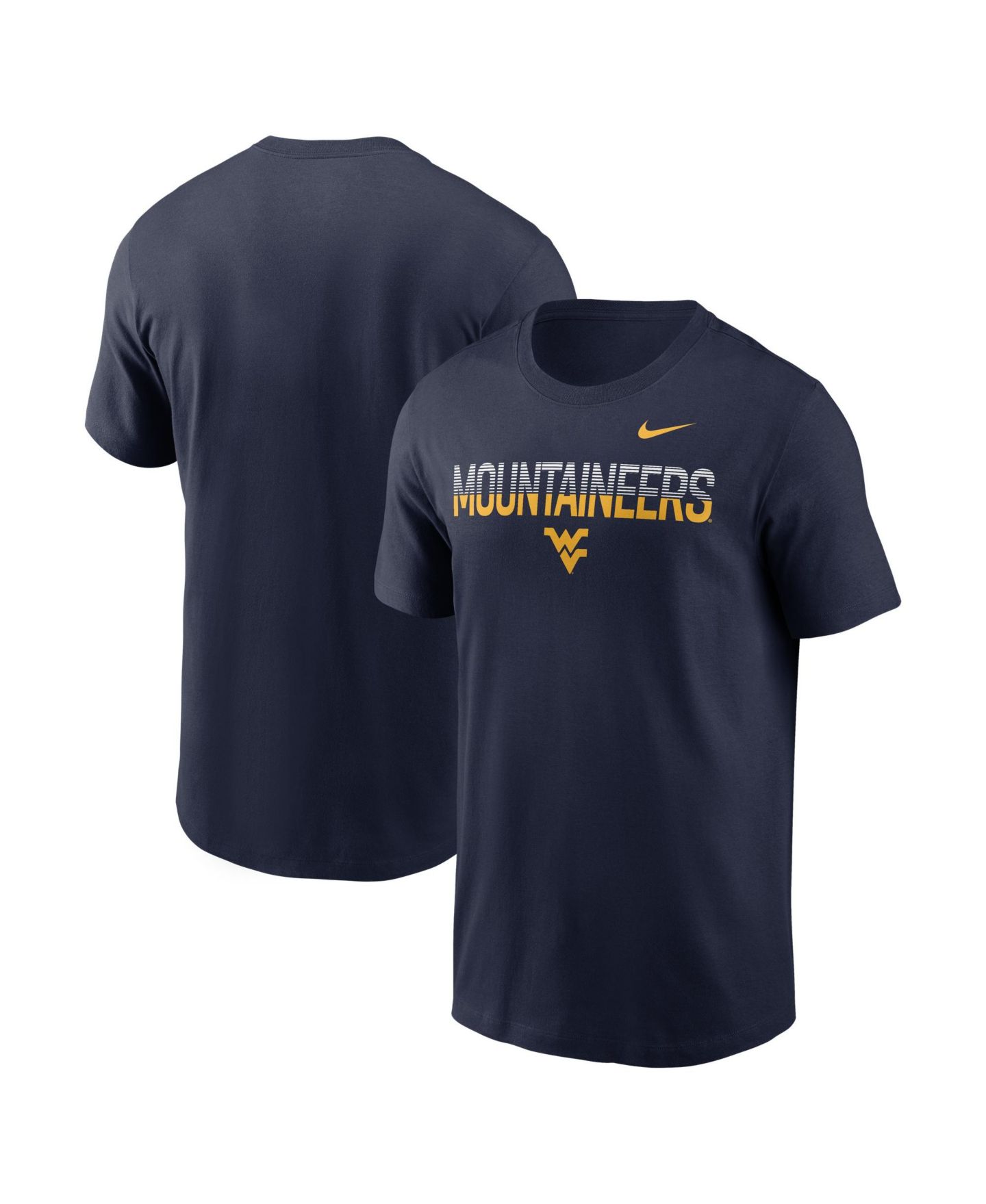Мужская футболка Nike Navy West Virginia Mountaineers Primetime Kinetic — фото 1