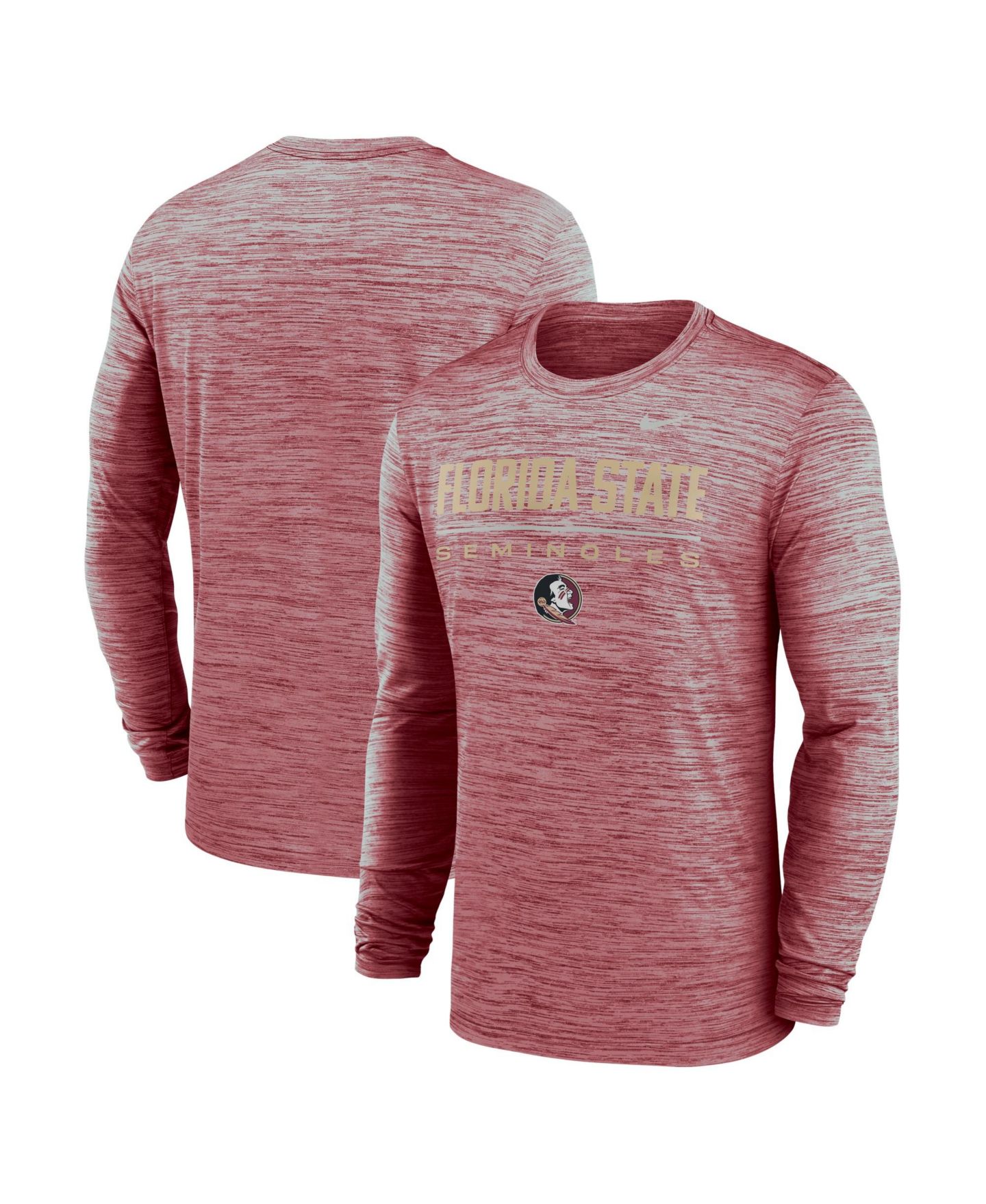 Мужская футболка Nike Garnet Florida State Seminoles Sideline Velocity Dri-FIT Long-Sleeve — фото 1