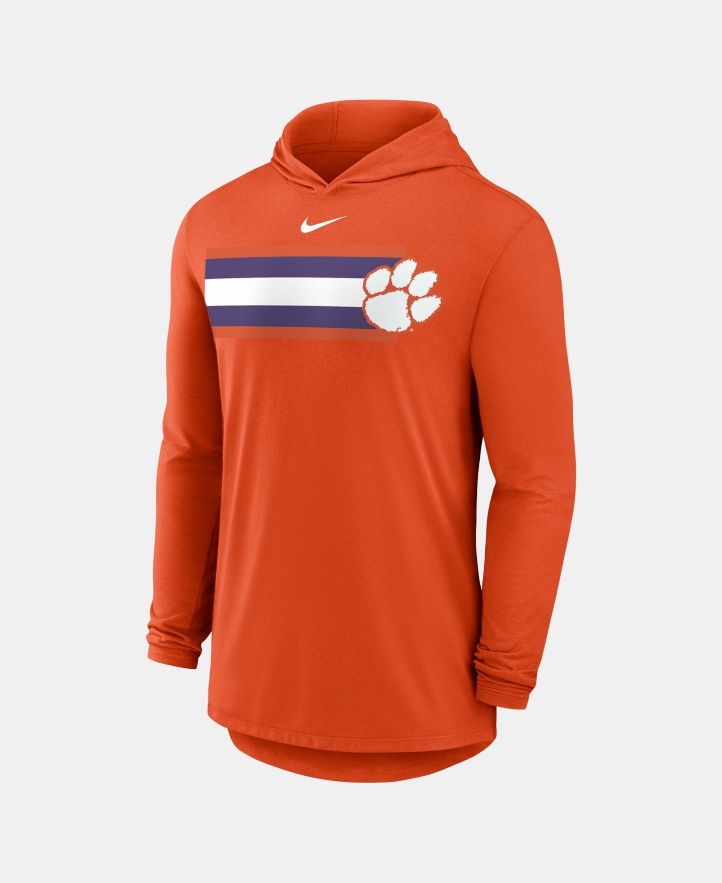 Мужская футболка Nike Orange Clemson Tigers Primetime Pattern Tri-Blend Dri-FIT Long-Sleeve Hooded — фото 3