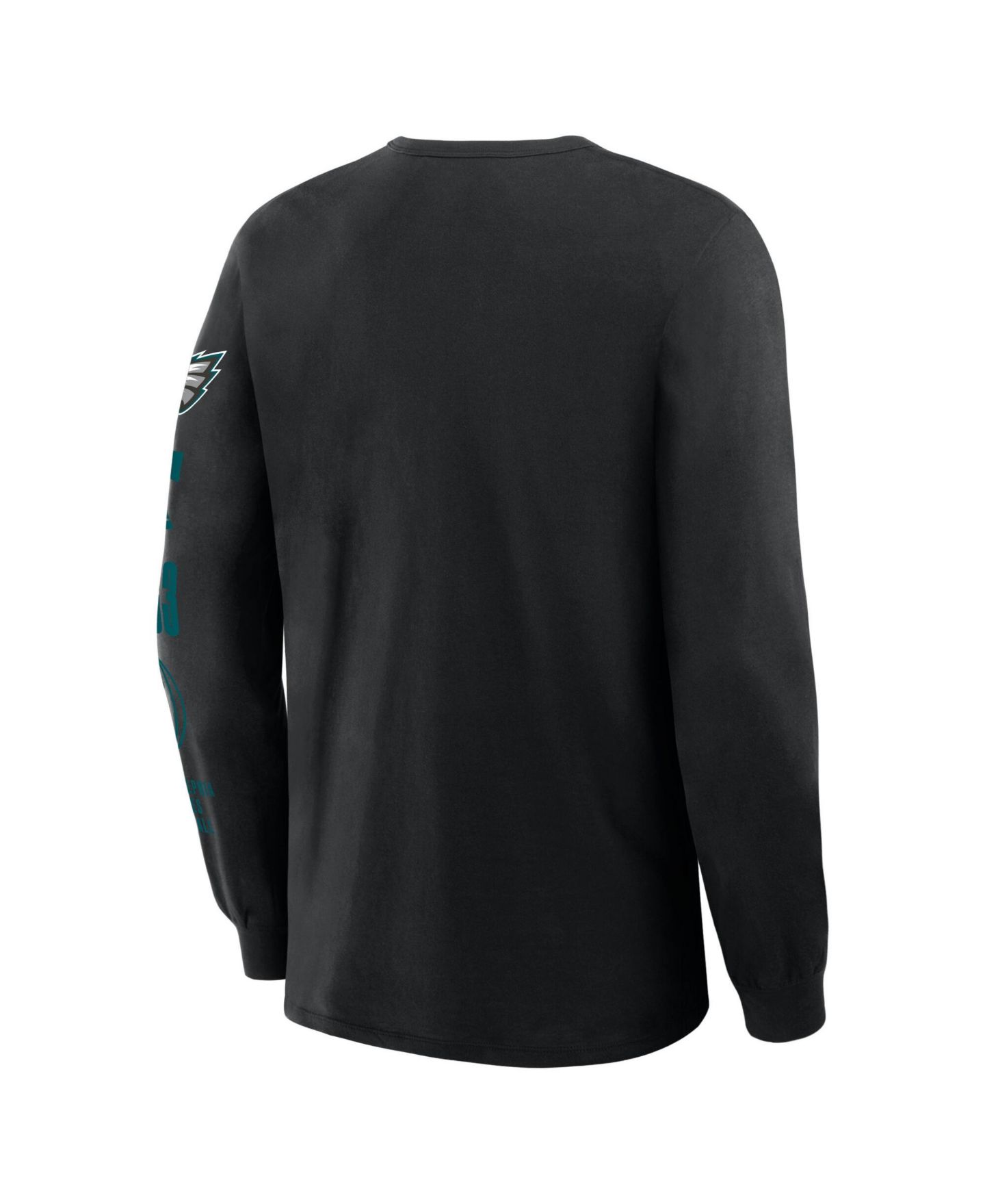 Мужская футболка Fanatics Black Philadelphia Eagles Checkdown Pass Long-Sleeve — фото 5