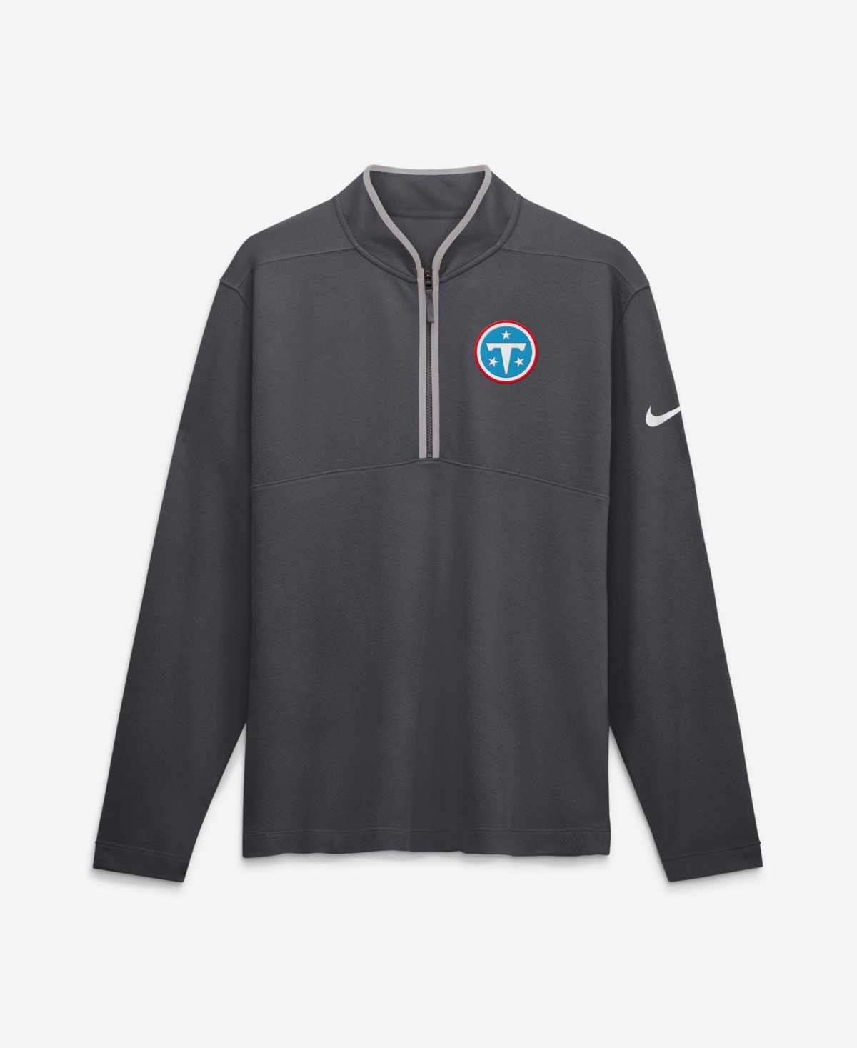 Nike Men's Anthracite Tennessee Titans Primetime Victory Dri-fit Half-Zip Pullover - Anthracite, Pewter