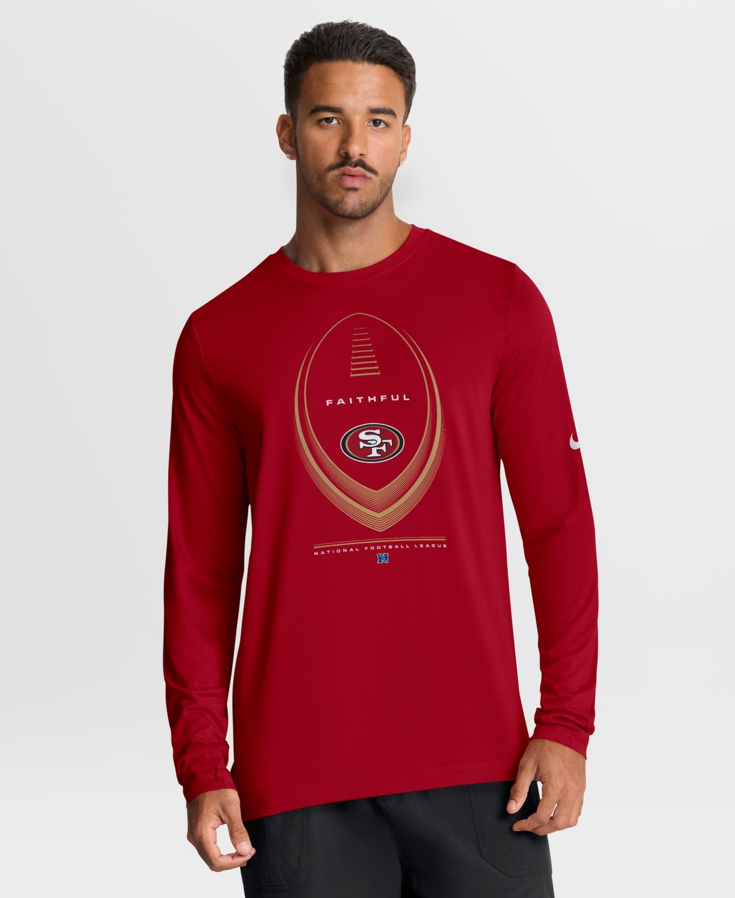 Мужская футболка Nike Scarlet San Francisco 49ers Legend Icon Dri-FIT Long-Sleeve — фото 1