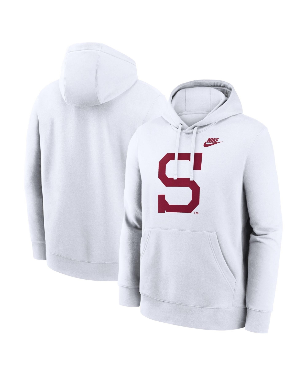 Nike Men's White Stanford Cardinal Vintage Heritage S Hoodie - White