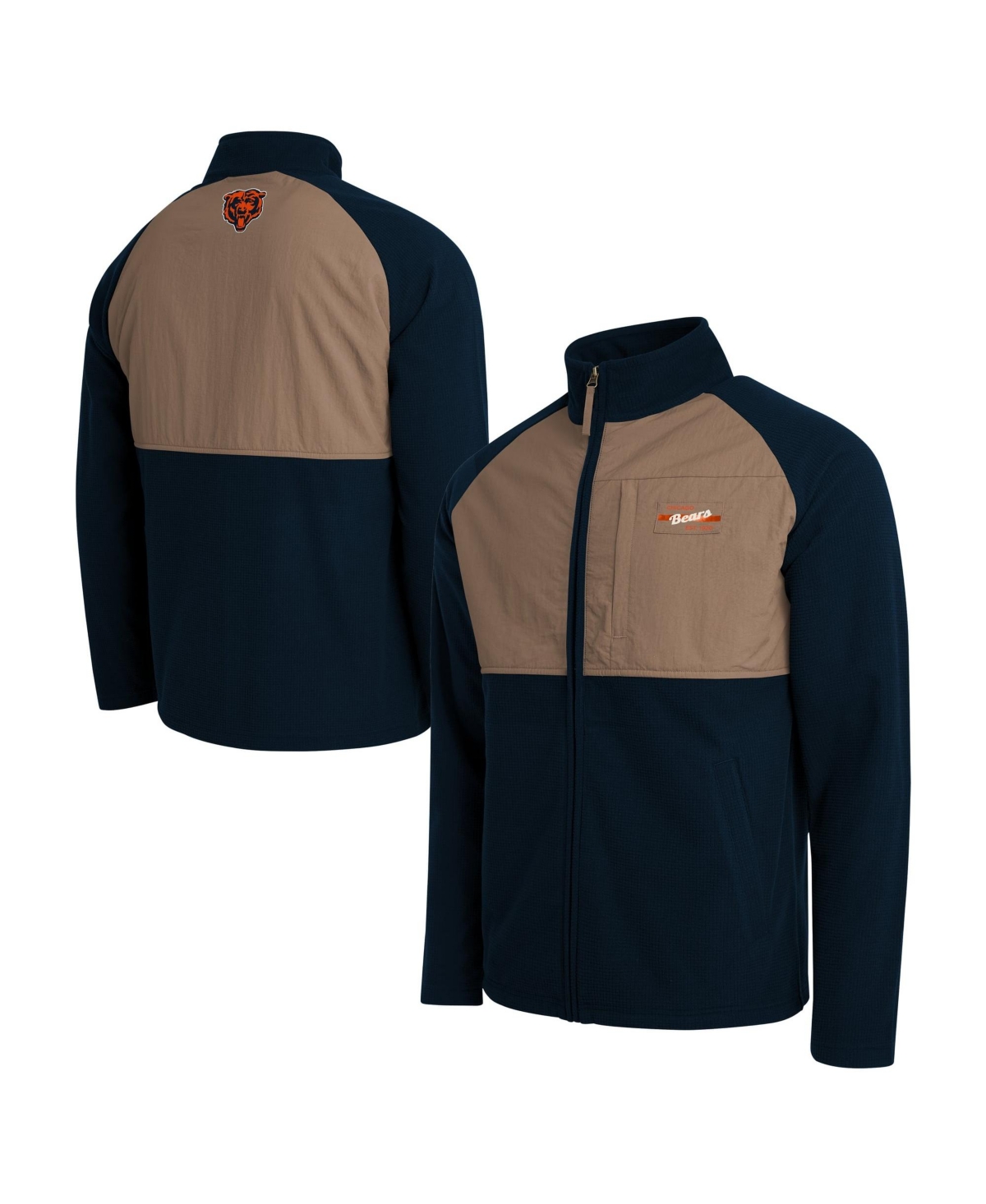 Darius Rucker Collection By Fanatics Men's Navy/Tan Chicago Bears Full-Zip Raglan Jacket - Navy, Tan