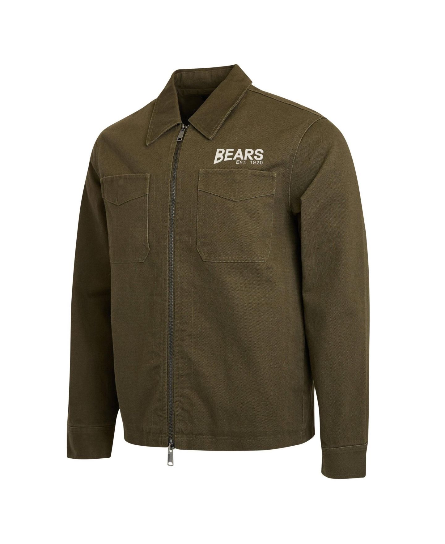 Мужская куртка Darius Rucker Collection By Fanatics Olive Chicago Bears Brushed Canvas Full-Zip — фото 4