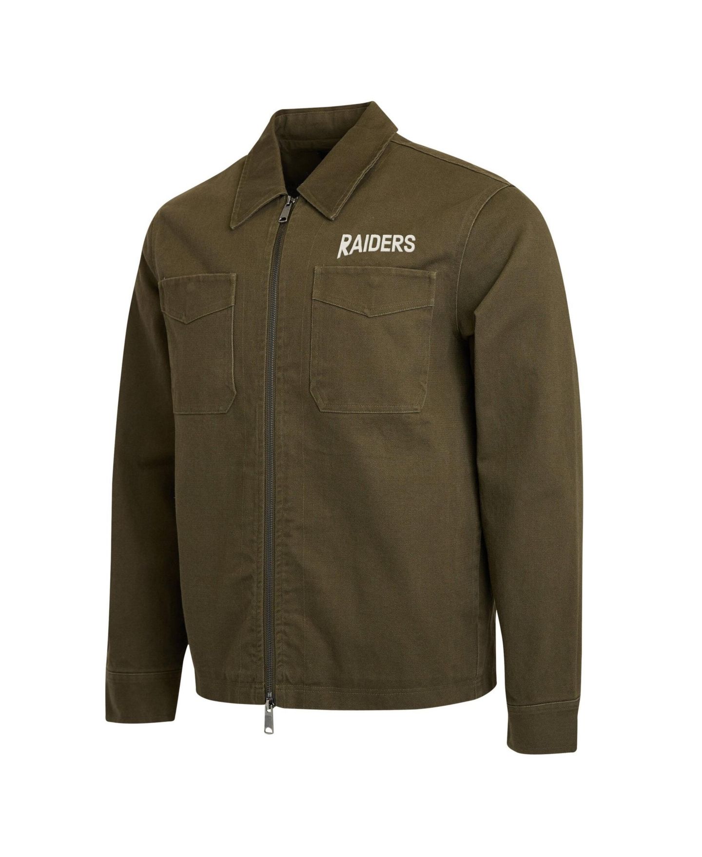 Мужская куртка Darius Rucker Collection By Fanatics Olive Las Vegas Raiders Brushed Canvas Full-Zip — фото 4
