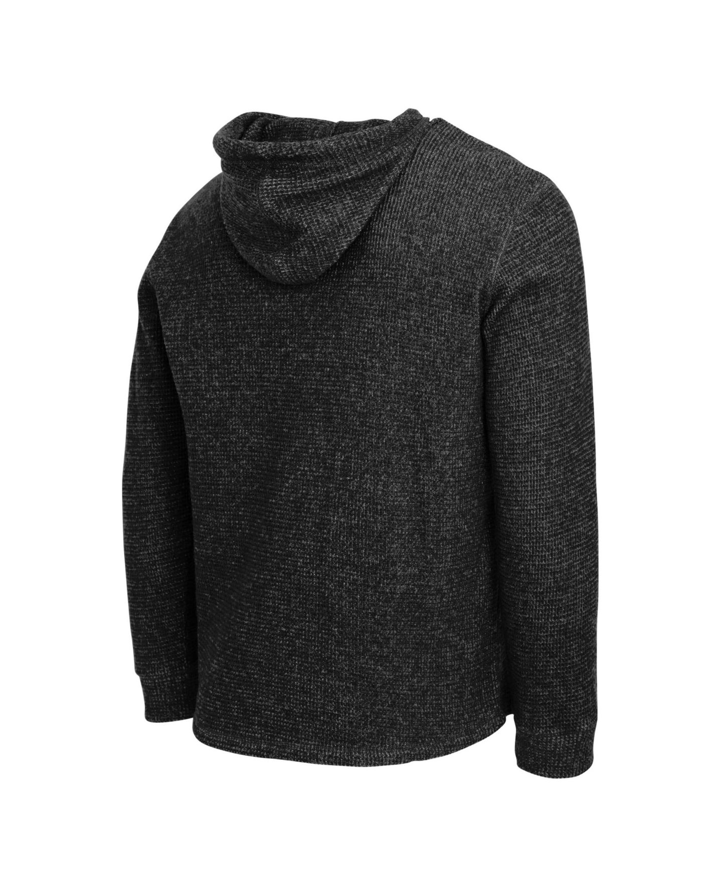 Мужской свитшот Darius Rucker Collection By Fanatics Black Pittsburgh Steelers Waffle Knit Hooded Tri-Blend Long-Sleeve Sweatshirt — фото 4