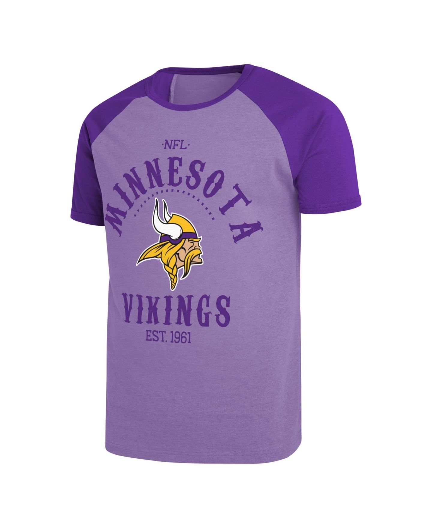 Мужская футболка Darius Rucker Collection By Fanatics Purple Minnesota Vikings Raglan — фото 2
