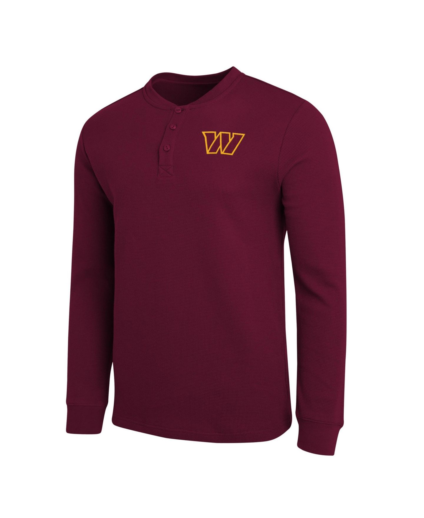 Мужская футболка Darius Rucker Collection By Fanatics Burgundy Washington Commanders Waffle-Knit Henley Long-Sleeve — фото 3