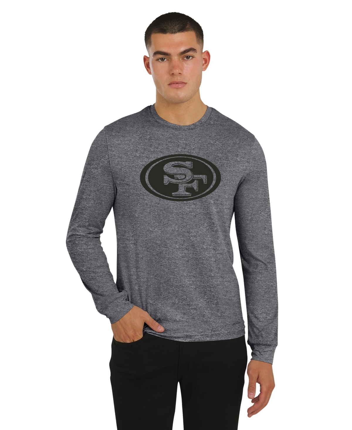 J. Palmer Men's Charcoal San Francisco 49ers Four Down Long-Sleeve T-Shirt - Charcoal