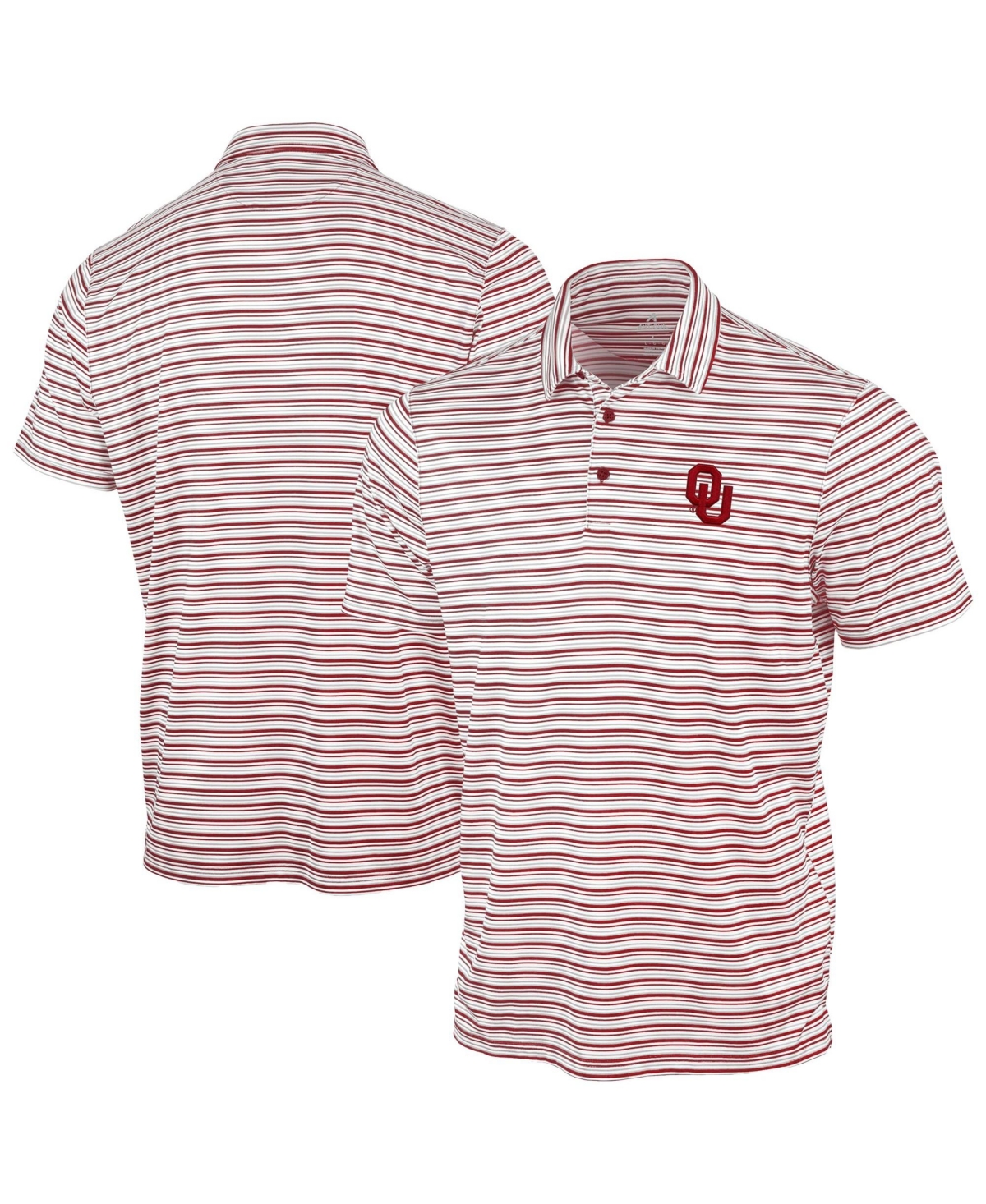 Antigua Men's Crimson Oklahoma Sooners Space Stripe Polo Shirt - Crimson