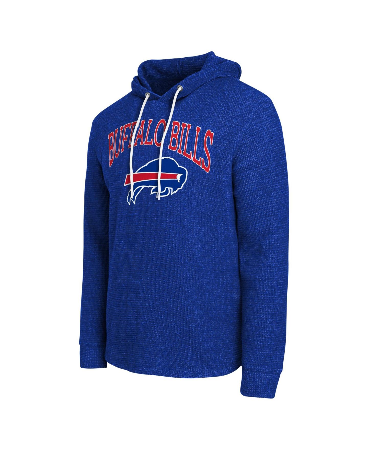 Мужская футболка Darius Rucker Collection By Fanatics Royal Buffalo Bills Waffle Knit Hooded Tri-Blend Long-Sleeve — фото 2