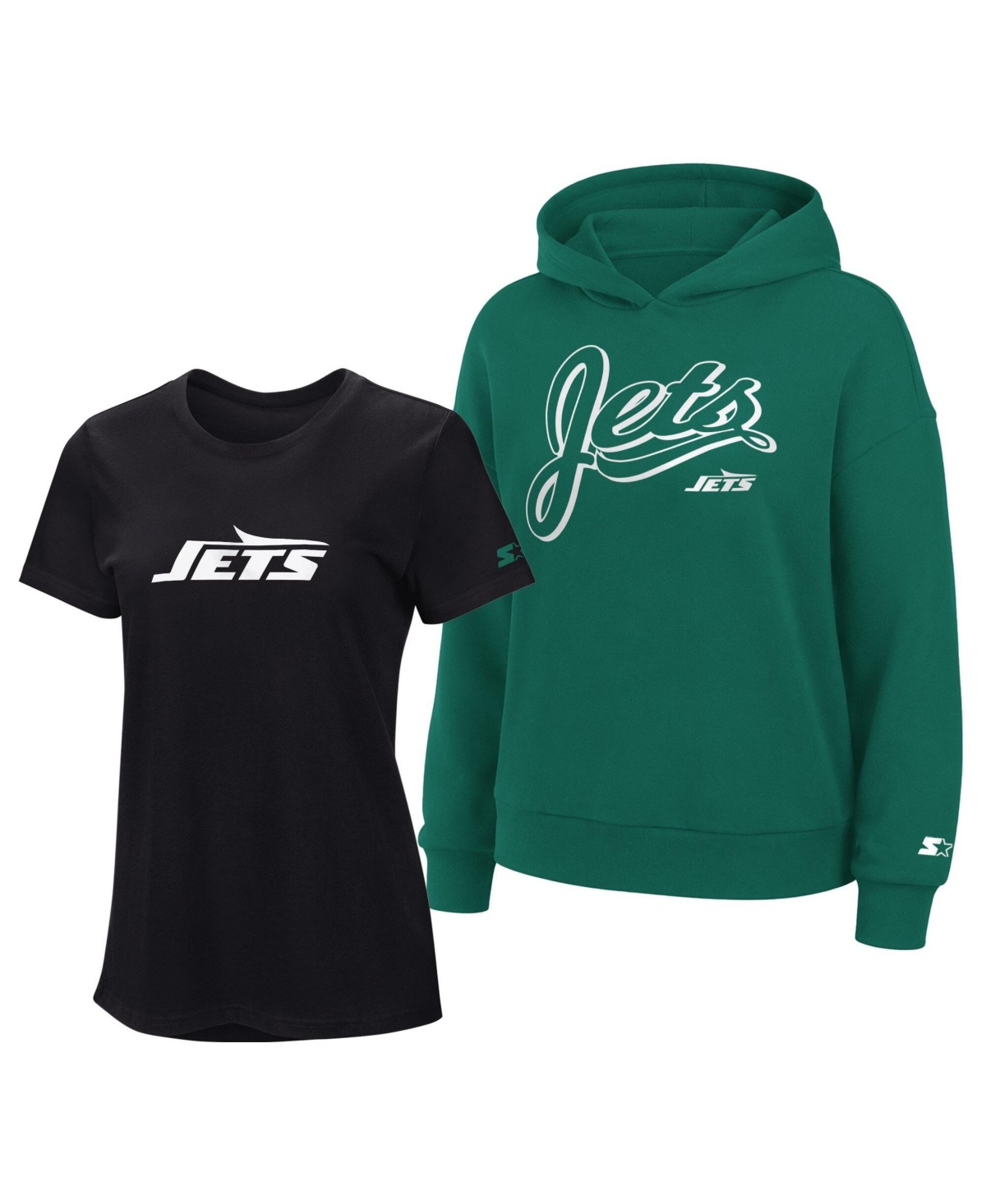Starter Women's Black/Green New York Jets Hoodie and T-Shirt Combo Pack - Black, Green