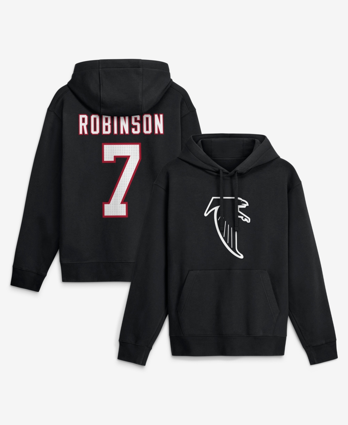 Nike Men's Bijan Robinson Black Atlanta Falcons Name & Number Hoodie - Black