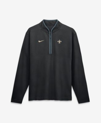 Men's Black New Orleans Saints Dri-FIT Victory Half-Zip Pullover