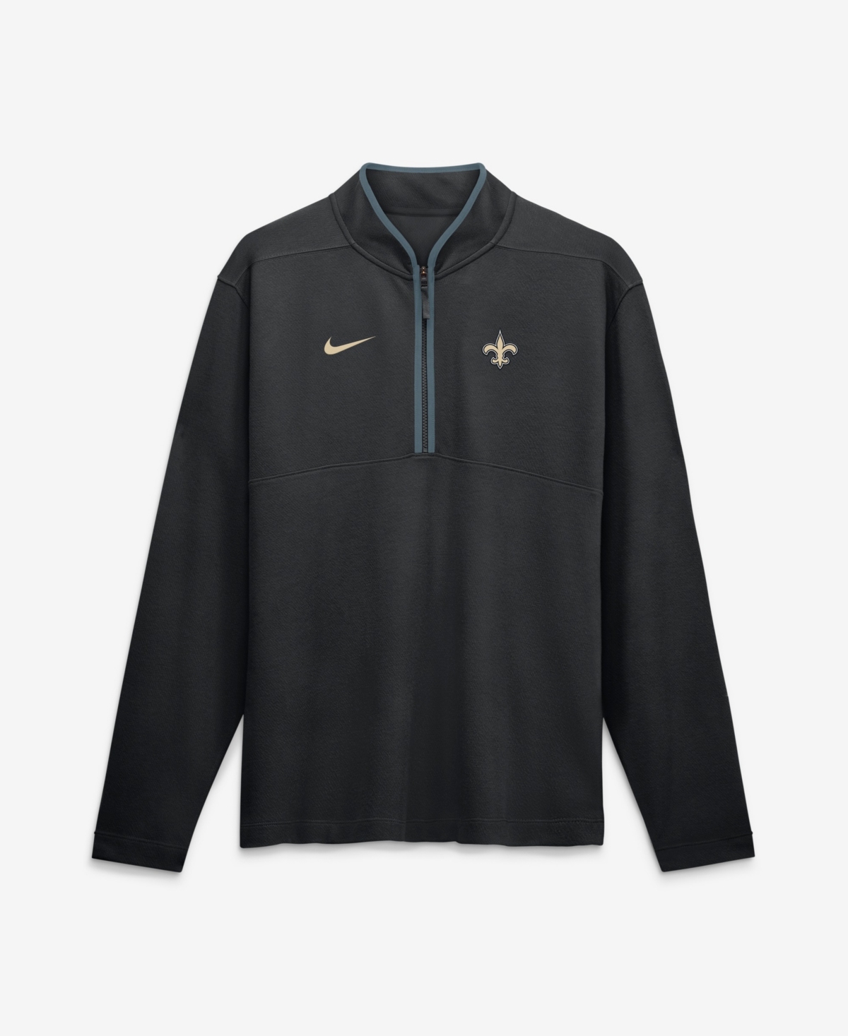 Nike Men's Black New Orleans Saints Dri-fit Victory Half-Zip Pullover - Black, Anthracite