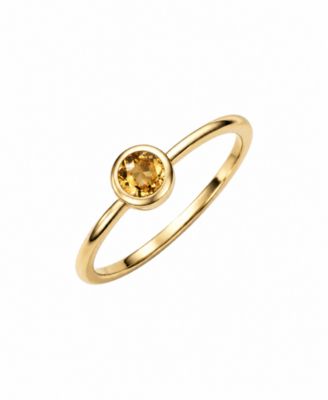 Citrine Round Cut Ring (1/4 ct. t.w.) in 14k Gold