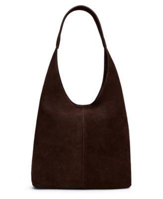 Small Suede Hobo Handbag