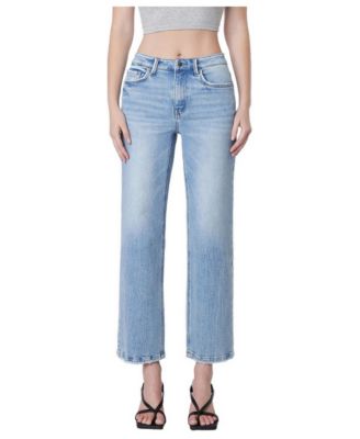 Women's Little Bitty High Rise Light Wash Wide-Leg Jeans