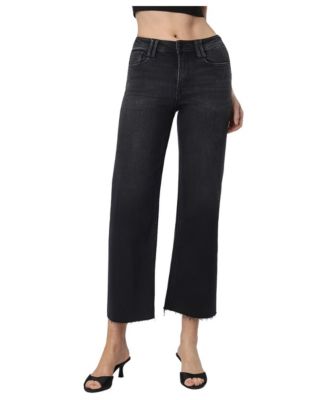 Women's Xavier High Rise Wide-Leg Raw Hem Jeans