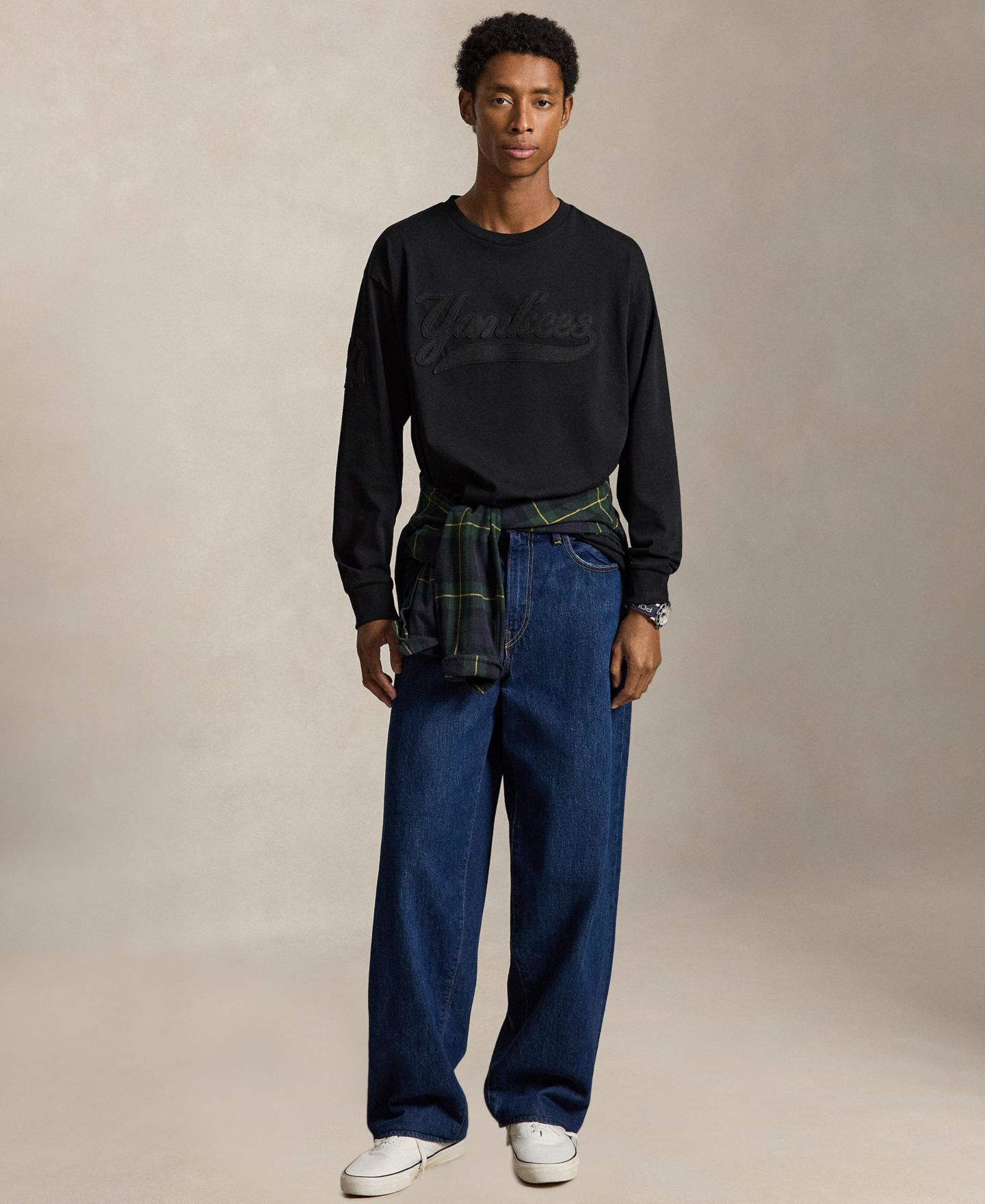 Мужская футболка Polo Ralph Lauren Yankees, цвет: Чёрный — фото 2