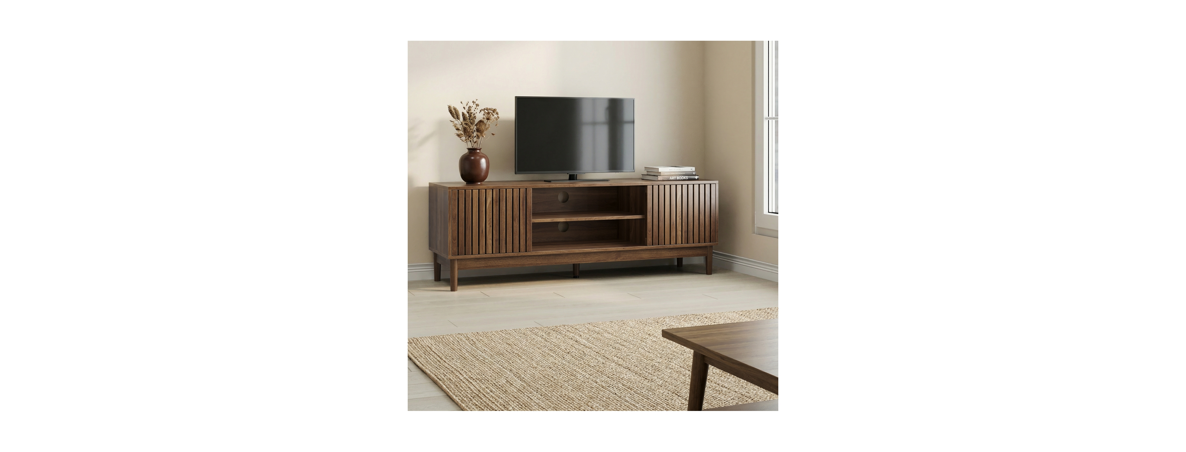 Streamdale Furniture Mid-Century Modern 55-65 Inch Tv Stand with Storage